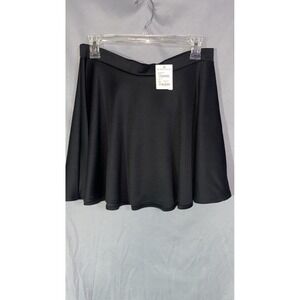 Women's Beautiful FRENCHI From Nortstrom Solid Black‎ Skirt Size L Womens NWT